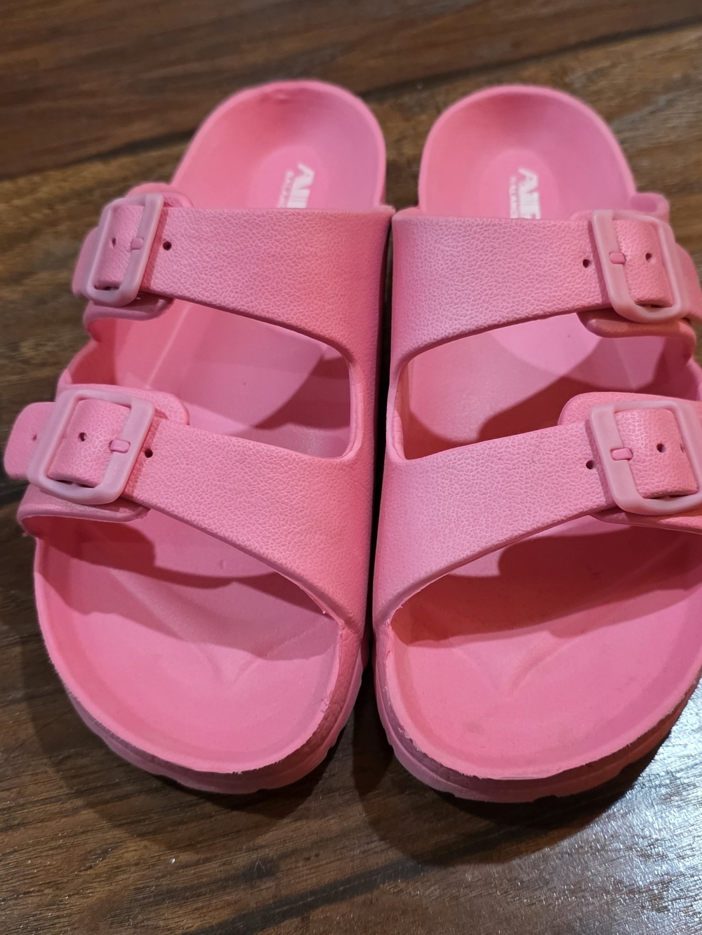 Air Balance Double Buckle Platform Sandals in Pink